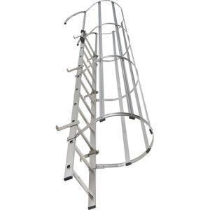 kaiserkraft Steigleiter mit Rückenschutz Typ ALM, Sprossen-BxT 440 x 30 mm, Alu, 25 Sprossen
