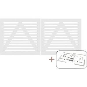 kaiserkraft Tokyo Doppeltor inkl. Beschläge, Holz, BxH 2000 x 900 mm, weiß