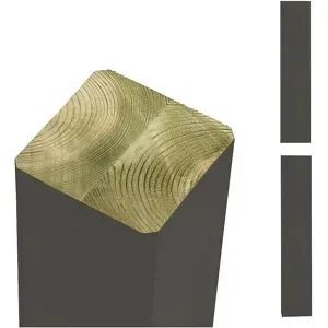 kaiserkraft Premium Leimholzpfosten, 90 x 90 mm, Höhe 1480 mm, umbragrau