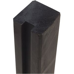 kaiserkraft Profilpfosten, 1 Spur, Höhe 2680 mm, schwarz