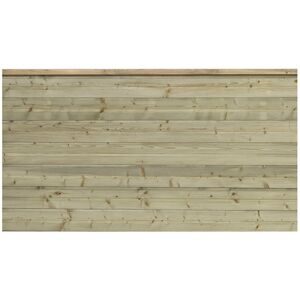 kaiserkraft PLUS Plank Profilzaun, Holz, BxH 1740 x 910 mm, natur