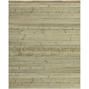 kaiserkraft PLUS Plank Profilzaun, Holz, BxH 1740 x 2030 mm, natur