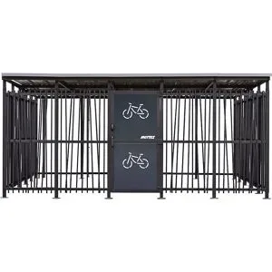 Fahrradunterstand, HxB 2360 x 5600 mm, Bambus, Tiefe 5150 mm, Grundeinheit Mottez