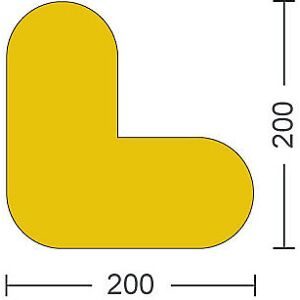 kaiserkraft PVC-Bodenmarkierungen, Typ L, VE 50 Stk, LxB 200 x 200 mm