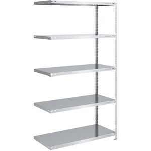 Schraubregal, Bauart leicht, doppelseitig, HxBxT 2000 x 1000 x 600 mm, verzinkt, Anbauregal eurokraft pro