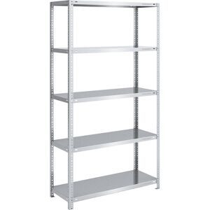 Schraubregal, Bauart leicht, doppelseitig, HxBxT 2000 x 1000 x 500 mm, verzinkt, Grundregal eurokraft pro