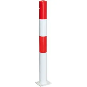 Sperrpfosten Morion, zum Aufdübeln, Ø 90 mm, rot-weiß lackiert Moravia