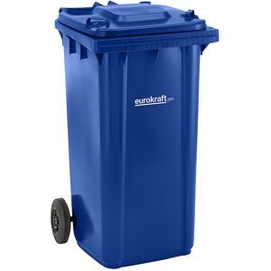 Mülltonne aus Kunststoff DIN EN 840, Volumen 240 l, BxHxT 580 x 1100 x 740 mm, blau eurokraft pro