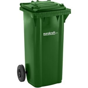 Mülltonne aus Kunststoff DIN EN 840, Volumen 120 l, BxHxT 505 x 1005 x 555 mm, grün eurokraft pro