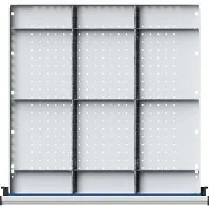 Trennblech 1/3-Teilung, für Schrankbreite 760 mm, für Schubladenhöhe 60 mm ANKE
