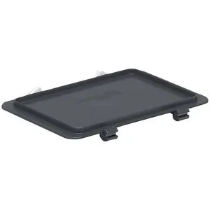 kaiserkraft Scharnierdeckel für Euro-Stapelbehälter, dunkelgrau, VE 2 Stk, LxB 200 x 150 mm