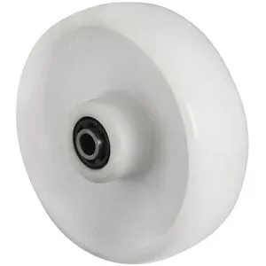 Polyamid-Rad, weiß, Rollenlager, ab 2 Stk, Rad-Ø x Breite 125 x 38 mm eurokraft basic