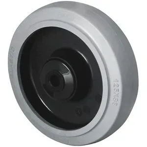 kaiserkraft Elastik-Reifen auf PA-Felge, Rollenlager in Edelstahl, Rad-Ø x Breite 160 x 50 mm