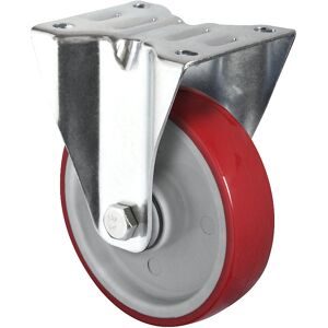 PU-Reifen, rot auf Polyamidfelge, Rad-Ø x Breite 160 x 46 mm, ab 2 Stk, Bockrolle eurokraft basic