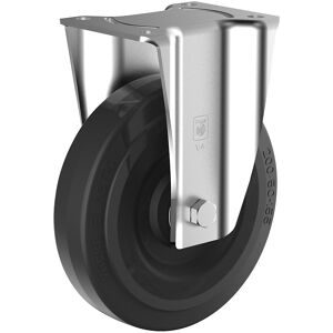 Elastik-Vollgummi-Rad auf Stahlfelge, Rad-Ø x Breite 200 x 50 mm, Bockrolle Wicke