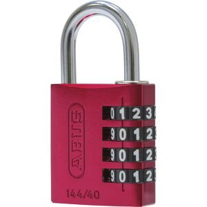 Zahlenschloss, Aluminium, mit verstellbaren Code, 144/40, VE 6 Stk, rot ABUS