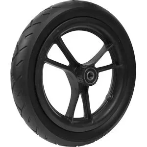 kaiserkraft Speichenrad mit PU-Bereifung, Racingprofil, Kunststofffelge, Rad-ØxB 290 x 60 mm, schwarz, ab 4 Stk
