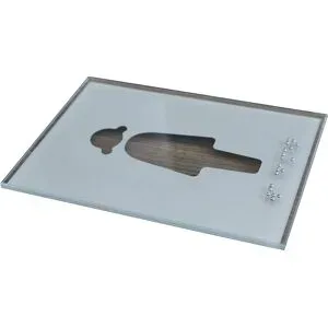kaiserkraft Türschild Piktogramm WC, Braille, HxB 148 x 105 mm, Damen