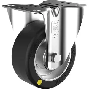 ESD-Elastikgummi-Reifen, Rad-Ø x Breite 125 x 40 mm, Tragfähigkeit 200 kg, Bockrolle Wicke