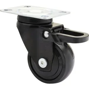 Möbelrolle 3C-Serie, Radbreite 20 mm, VE 4 Stk, Ø 50 mm, Lenkrolle mit Total-Feststeller Wagner
