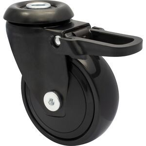 Möbelrolle 3C-Serie, Radbreite 23 mm, VE 4 Stk, Ø 75 mm, Lenkrolle mit Total-Feststeller Wagner
