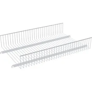 kaiserkraft Drahtgitterzwischenboden, L x B 675 x 392 mm, zum Einhängen, mit Aufkantung 100 mm