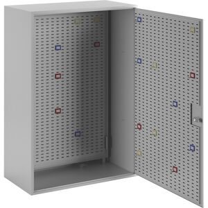 Schlüsselschrank, lichtgrau RAL 7035, HxBxT 550 x 380 x 205 mm, für 180 Haken eurokraft basic