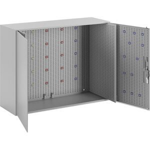 Schlüsselschrank, lichtgrau RAL 7035, HxBxT 550 x 730 x 250 mm, für 350 Haken eurokraft basic