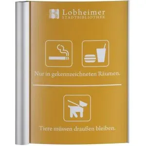 kaiserkraft SYDNEY? Wegweiser, DIN A4 hoch, HxB 297 x 233 mm, Beschriftungsfläche, HxB 297 x 200 mm