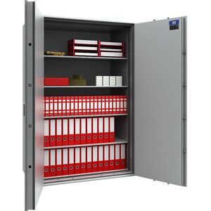 kaiserkraft Feuergeschützter Sicherheitsschrank, VDS Klasse I, VDMA B, Grad S2 nach EN 14450, S 60 P, HxBxT 1884 x 1282 x 559 mm