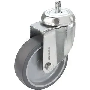 Set aus thermoplastischen Gummireifen, mit Gewindestift, 4 Lenkrollen, Rad-Ø x Breite 125 x 32 mm Proroll
