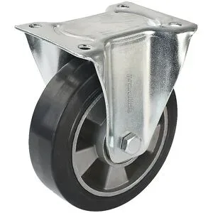 Elastik-Vollgummi-Reifen, schwarz, Rad-Ø x Breite 160 x 50 mm, Bockrolle Proroll