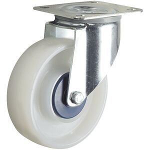 Polyamid-Rad, weiß, Rad-Ø x Breite 125 x 40 mm, Lenkrolle TENTE