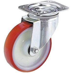 Polyurethan-Reifen auf Polyamid-Felge, Rad-Ø x Breite 160 x 40 mm, Lenkrolle TENTE