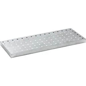 Lochblechrost, verzinkt, für Universalwanne, für Auffangvolumen 30 l eurokraft basic