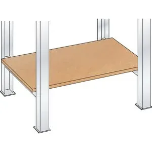 Werkbank-Baukastensystem, Multiplex-Ablageboden, 20 mm stark, für Breite 1500 mm LISTA