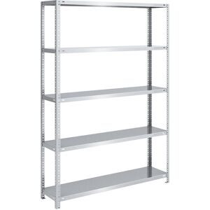 Schraubregal, Bauart leicht, doppelseitig, HxBxT 2000 x 1300 x 400 mm, verzinkt, Grundregal eurokraft pro