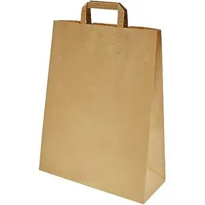 Papiertragetasche, braun, LxBxH 320 x 140 x 420 mm, 80 g/m², VE 250 Stk, ab 5 VE ratioform
