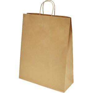 Papiertragetasche Toptwist, klassisch, braun, LxBxH 320 x 140 x 420 mm, VE 150 Stk, ab 5 VE ratioform