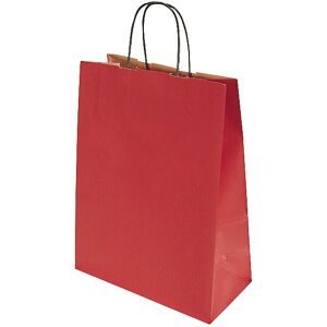 Papiertragetasche Toptwist, farbig, rot, LxBxH 240 x 110 x 310 mm, VE 150 Stk, ab 10 VE ratioform