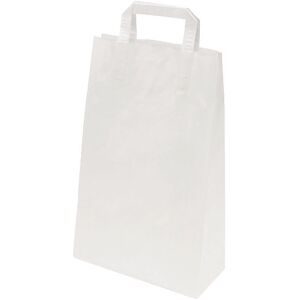 Papiertragetasche, weiß, LxBxH 220 x 105 x 360 mm, 70 g/m², VE 250 Stk ratioform