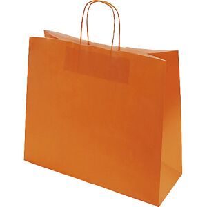 Papiertragetasche FRESH, orange, LxBxH 320 x 130 x 280 mm, 100 g/m², VE 250 Stk, ab 10 VE ratioform