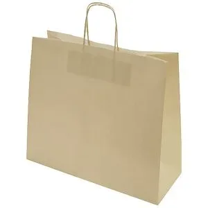 Papiertragetasche FRESH, sand, LxBxH 320 x 130 x 280 mm, 100 g/m², VE 250 Stk, ab 5 VE ratioform