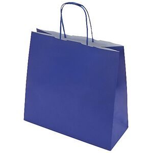 Papiertragetasche FRESH, blau, LxBxH 250 x 110 x 240 mm, 110 g/m², VE 250 Stk, ab 10 VE ratioform