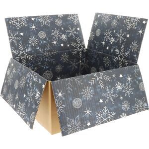 Wellpapp-Faltkarton mit Innendruck Christmas, matt, Innenmaße 350 x 315 x 170 mm, VE 20 Stk ratioform