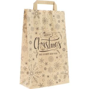 Weihnachts-Papiertragetasche Merry Christmas, VE 250 Stk, Innenmaße 220 x 110 x 360 mm, ab 5 VE ratioform