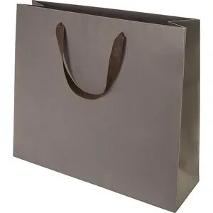 Papiertragetasche Style UNI, dunkelbraun, LxBxH 370 x 420 x 130 mm, VE 100 Stk ratioform
