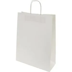 Papiertragetasche FRESH, weiß, LxBxH 425 x 320 x 130 mm, 100 g/m², VE 250 Stk, ab 5 VE ratioform
