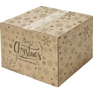 Versandkarton Merry Christmas, VE 10 Stk, Innenmaße 390 x 290 x 200 mm ratioform terra