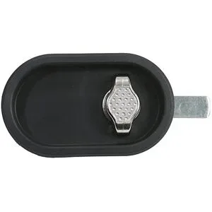 kaiserkraft Drehriegel-Verschluss, inkl. Kunststoffschutz, schwarz / silber